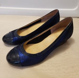 Cole Haan Blue Wedge Slip On Shoes Size 7.5